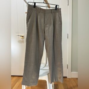 Men's Checkered Pleated Trouser